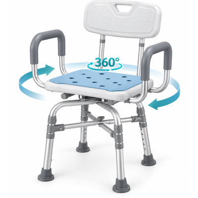 Shower Chair with Arms and Back, 400lbs