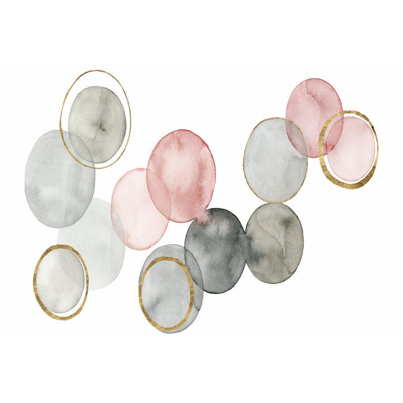 Gilded Spheres II - Wrapped Canvas Print, 81cm H x 122cm W