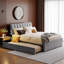Lit plateforme tapissier classique avec gigogne et éclairage DEL Smart Teddy-1154335147-1154335189