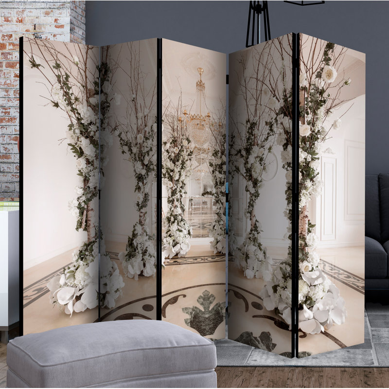 Clybourn 172cm H Solid Wood Folding Room Divider, 5