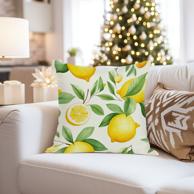 Food and Kitchen Lemon Pattern IX Cottage, 20"H x 20"W