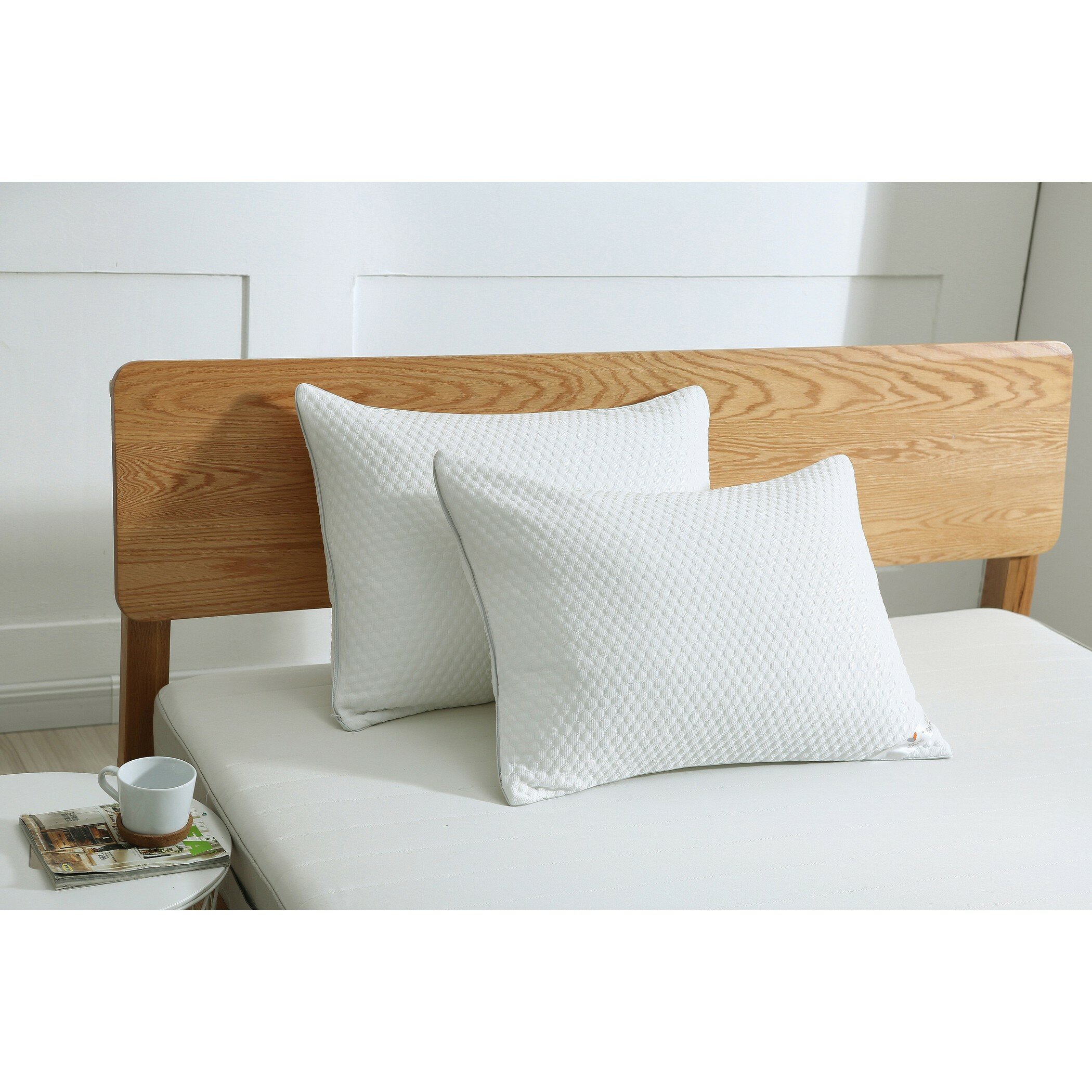 Alwyn Home Nellie Extra Firm Bed Pillow, Size: Standard, White