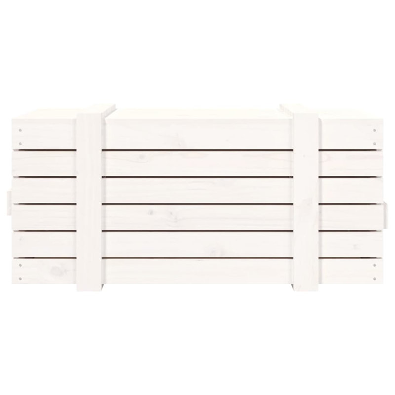 Marlow Home Co. Storage Box White 91X40.5X42 Cm Solid Wood Pine, White