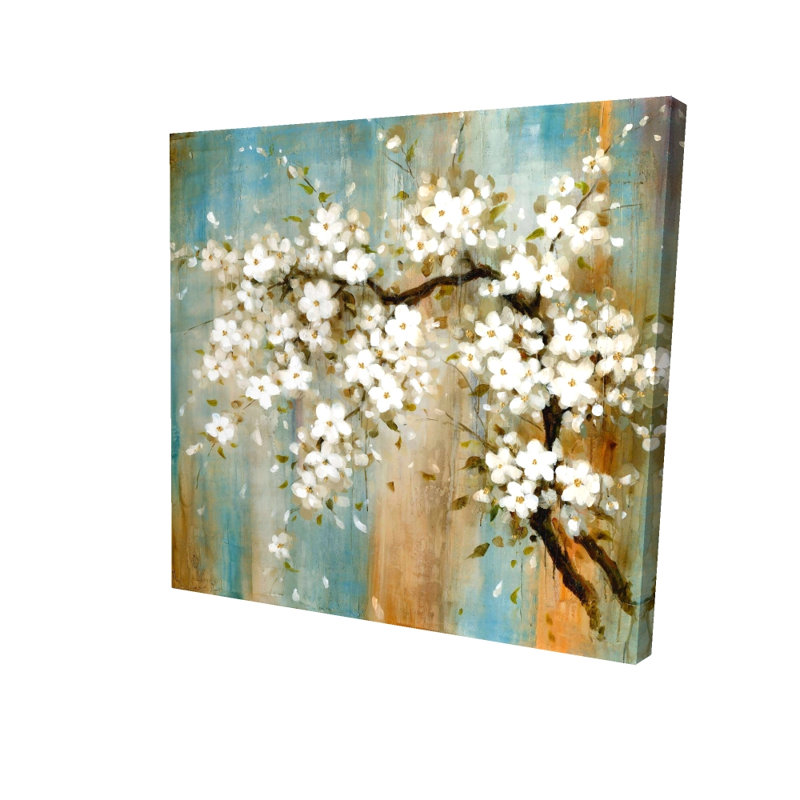 Fleurs de cerisier relaxantes - Toile de bureau blanche pour la décoration intérieure