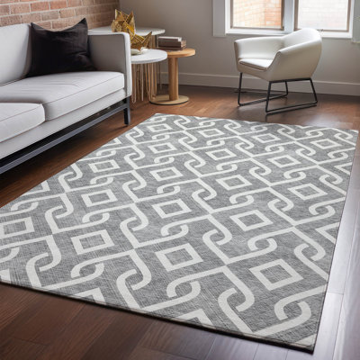 Premium Machine Washable Cerrito Gray Rug