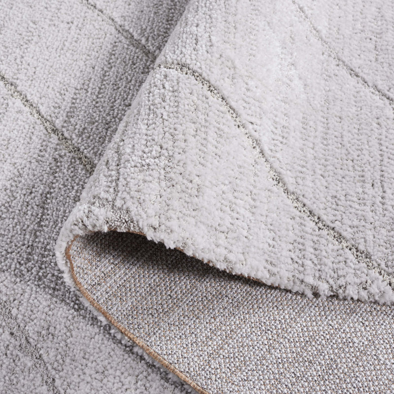 Allarna Machine Woven Grey Rug, Rectangle 160 x 229cm