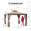 Pavillon de jardin en acier 10 pi x 12 pi Sunjoy-47916201