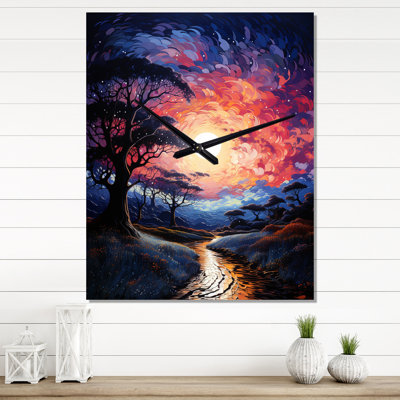 Dramatic Lightning Nights VI - Très grandes horloges murales paysage et nature