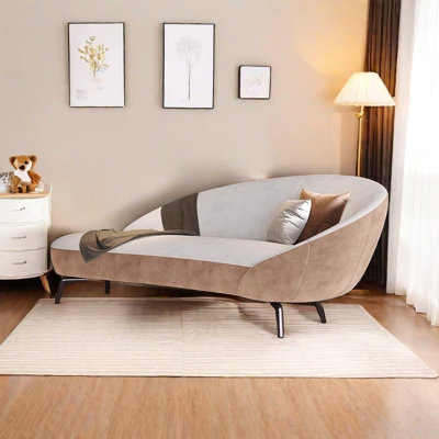 Chaise longue en tissu doux