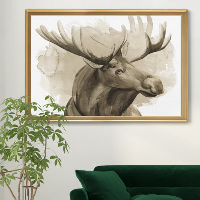 Bull Moose I - cadre photo, reproduction d'art sur toile