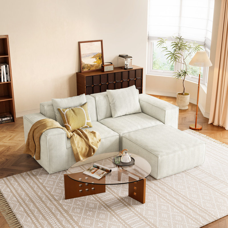 Canapé contemporain, 2, Blanc