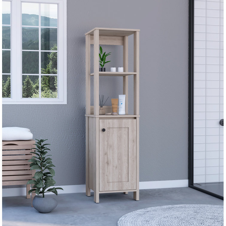 Armoire avec deux tablettes ouvertes