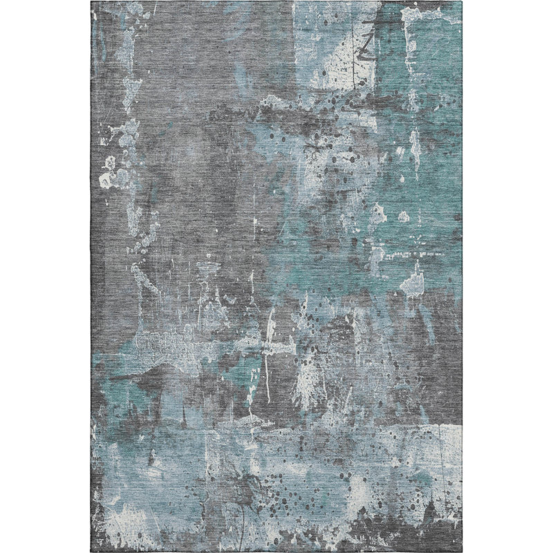 Premium Machine Washable Stallings AMF1839 Abstract Rug, Rectangle 10' x 14'