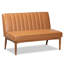 Banc rembourré en similicuir 2 pièces Hilley de H 31,5 po x l 74,4 po x P 53,5 po Hilley-1126045534