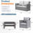 4-Piece Wicker Patio Conversation Set With Glass Table And Cushions-562491551-562491550