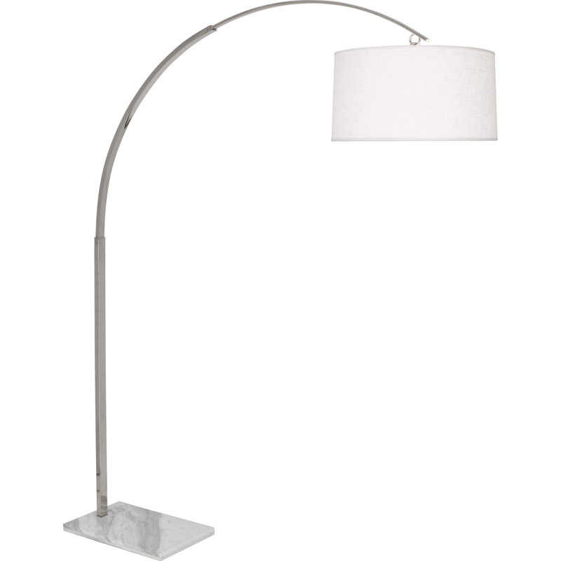 Srkashlteni Warm Finish Floor Lamp With White Brussels Linen Shade - 81-Inch Contemporary Lighting Fixture With Dimmer Switch, EDISON Socket, And Heavy-Duty Design For Dry Locations