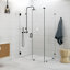 Illume 49 in. x 32 in. x 78 in. 90-degree Fully Frameless Wall Hinged Glass Shower Enclosure