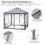 3 x 3 Meter Outdoor Gazebo with Double Tier Light Grey Canopy, Metal Frame Patio Shelter with Insect Netting and Ground Stakes for Garden and Backyard Use