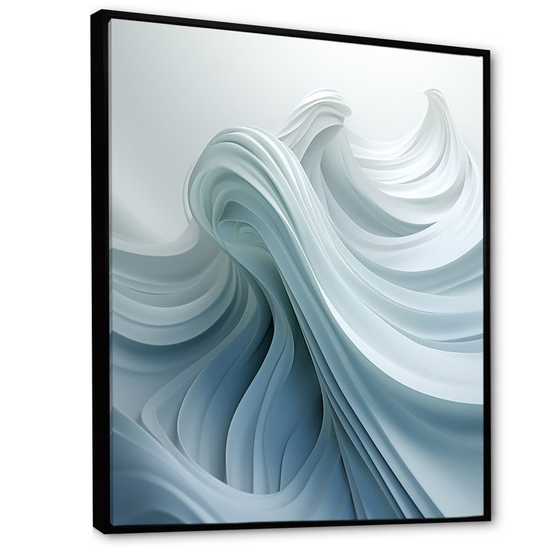 Cita - Abstract Spirals, art mural, Toile avec cadre flottant noir, H 32 po x l 24 po x P 1 po