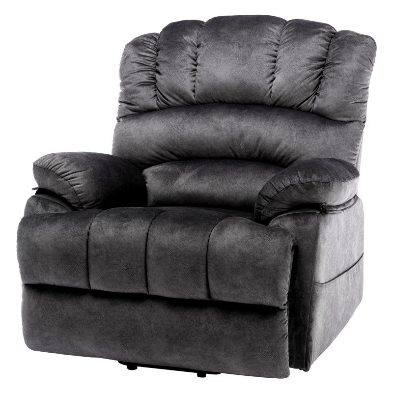 103.00 cm Wide Fabric Recliner Heated Cushion