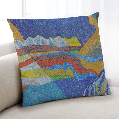 Abstract Mosaic 51 Throw Pillow