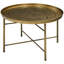 Table basse ronde avec plateau martelé, table d'appoint centrale en métal rétro, parfaite pour les intérieurs modernes et rustiques