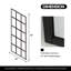 Porte de douche fixe à panneau simple l 34 po x H 78 po Puente en noir mat avec verre transparent Puente