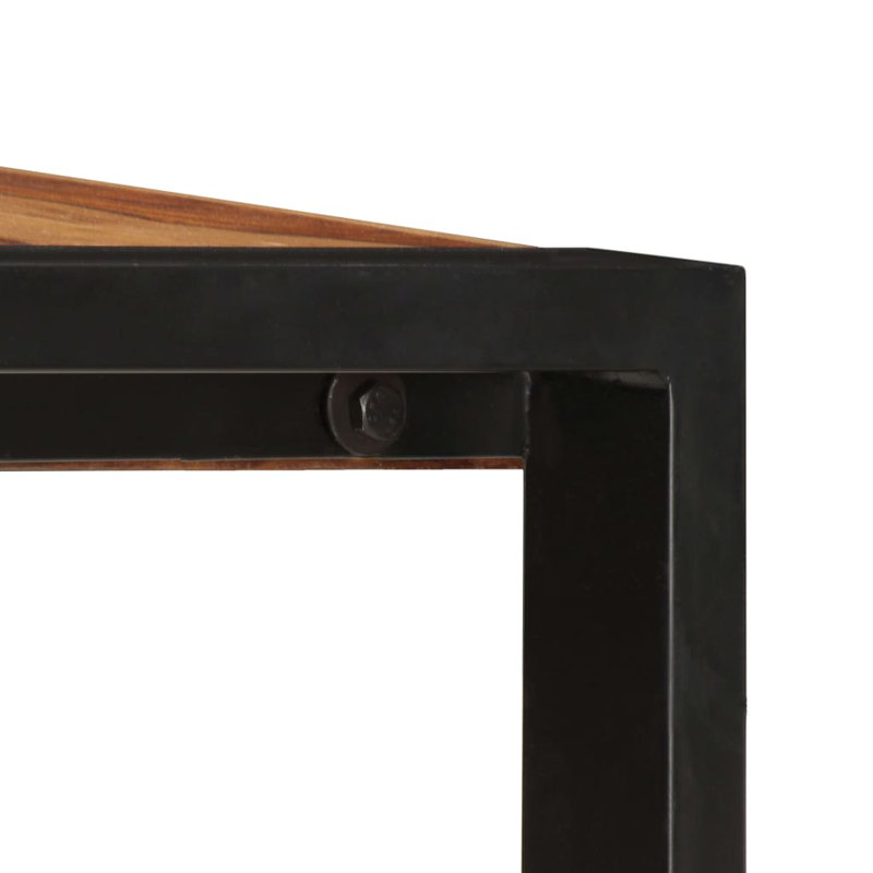 Table de salle à manger en bois de sheesham massif, H 29,5 po x L 86,6 po x l 39,4 po