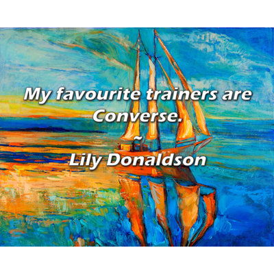 Artsy Quote "My favorite trainers are Converse." By Lily Donaldson Gallery Wrapped Canvas