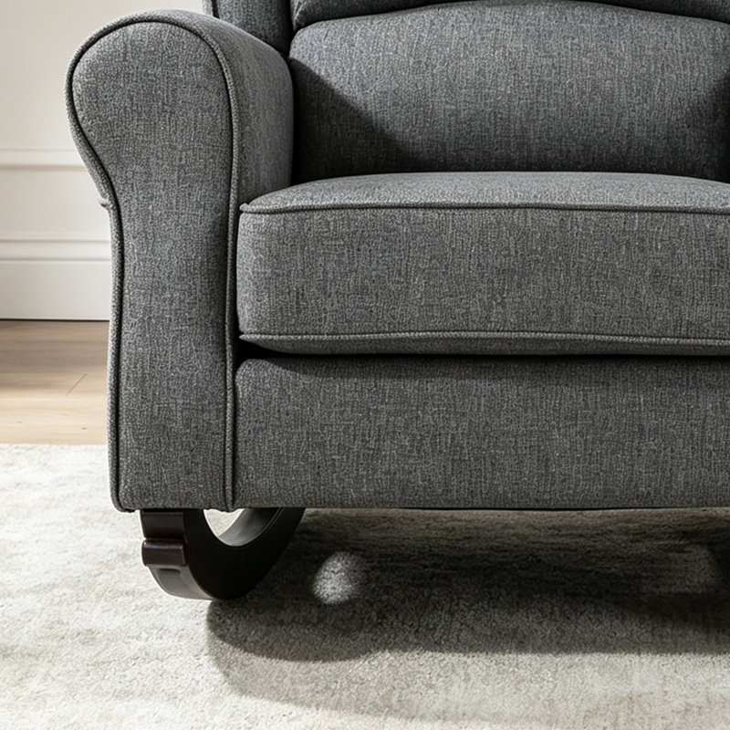 Fauteuil à bascule rembourré de 40 pouces moderne pour des moments de détente à la maison