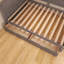 Lit de jour simple en bois avec 2 tiroirs et garde-corps rustique-429697845