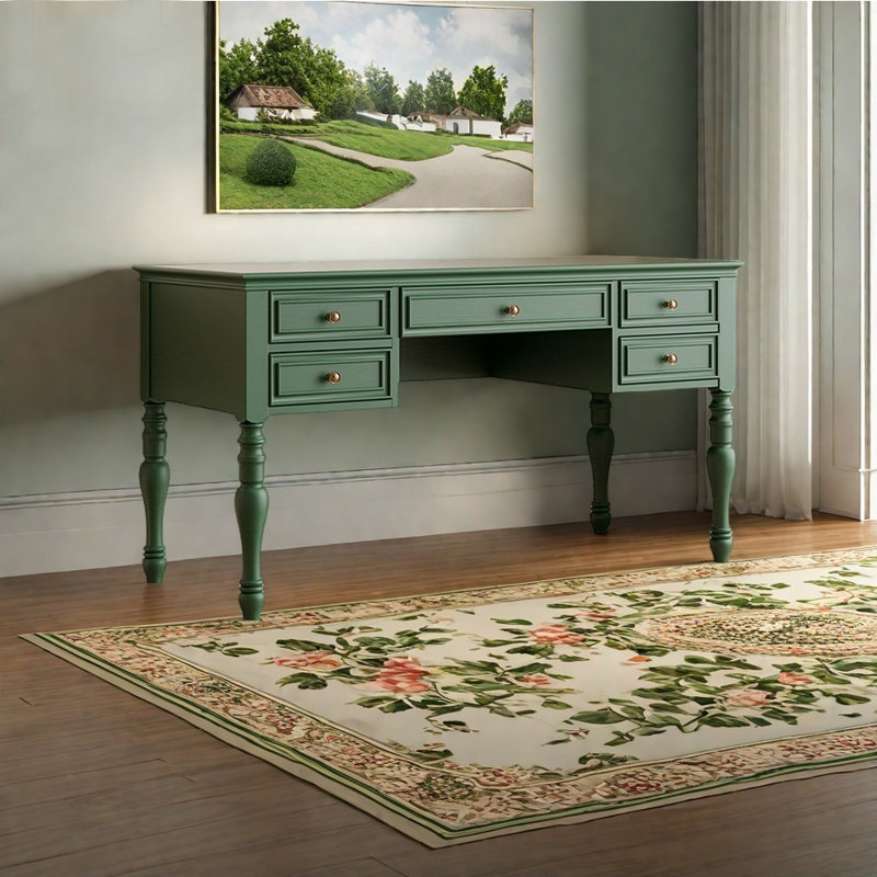 Bureau American style rétro, H 30,51 po x l 47,24 po x P 23,62 po