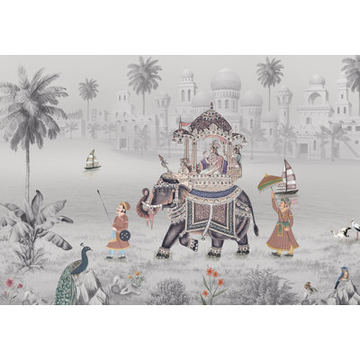 Papier peint Indian Palace Elephant Procession Mughal