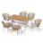 Outdoor 6-person Dining Set With Cushions
