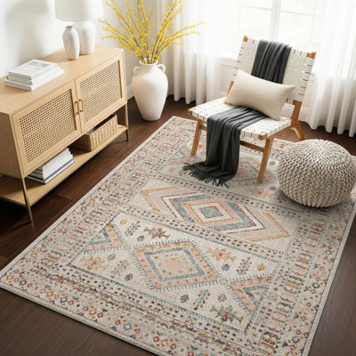 Eldon Pale Pink/Teal Rug