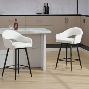 Tabourets de bar pivotants de 68,5 cm (27 po) à hauteur de comptoir, ensemble de 2 (Ensemble de 2)