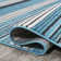 Angeal Gradient Ticking Striped Blue/Navy Rug