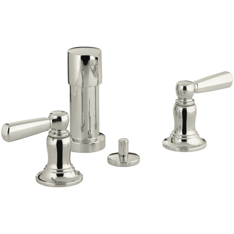 Bancroft Vertical Spray Bidet Faucet with Lever Handles, Vibrant Polished Nickel