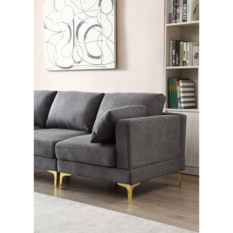 Canapé ADF, Tissu gris foncé