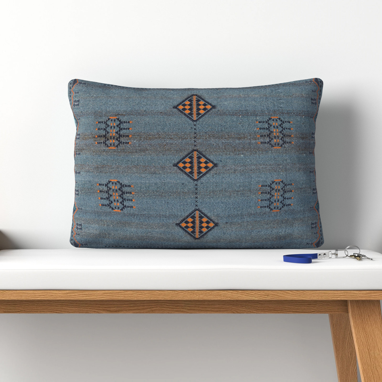 Waldeck 24" x 16" Wool Pillow Cover, Polyester
