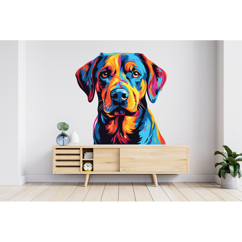 Adhésif décoratif chien Labrador Retriever, H 10 po x l 10 po