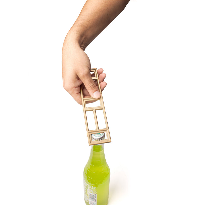 Ventri Bottle Opener, Satin Brass
