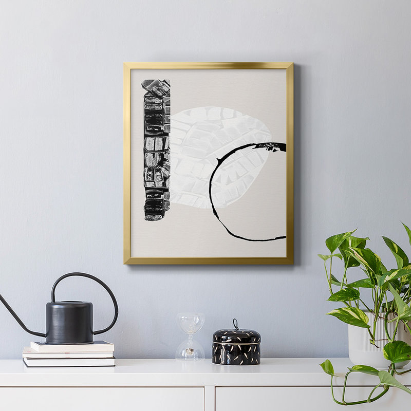 Zen Shapes I Premium Framed Canvas - Ready to Hang, Gold, 24" H x 20" W