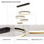 4 Rings Modern LED Chandelier,DIY Shape Dimmable Pendant Lighting for Living Dining Room Foyer
