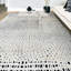 Tapis ivoire et noir noué à la main de haute qualité-70393340