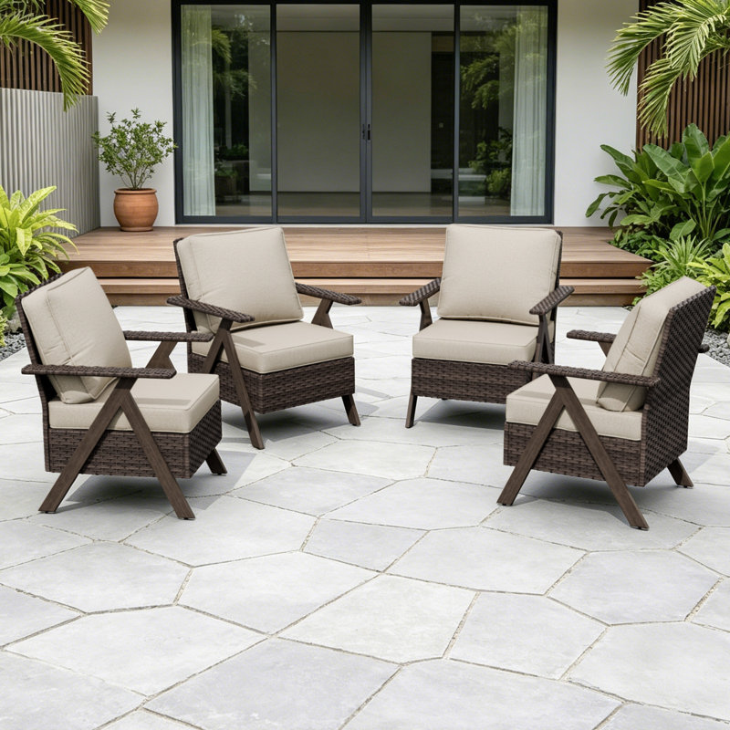 Outdoor Lounge Chair, Beige