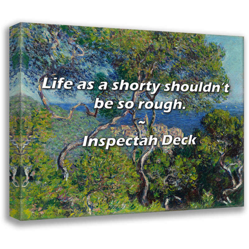 Artsy Quote "Life as a shorty shouldn’t be so rough." By Inspectah Deck Gallery Wrapped Canvas, 24" H x 17" W
