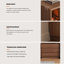 Vitrines en bois massif brun noisette