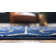 Glam Navy Blue Gold Area Rug