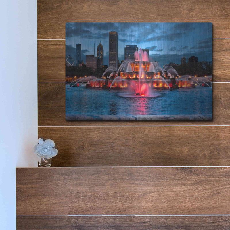 «Buckingham Fountain Lit» par Larry Malvin, H 12 po x l 16 po